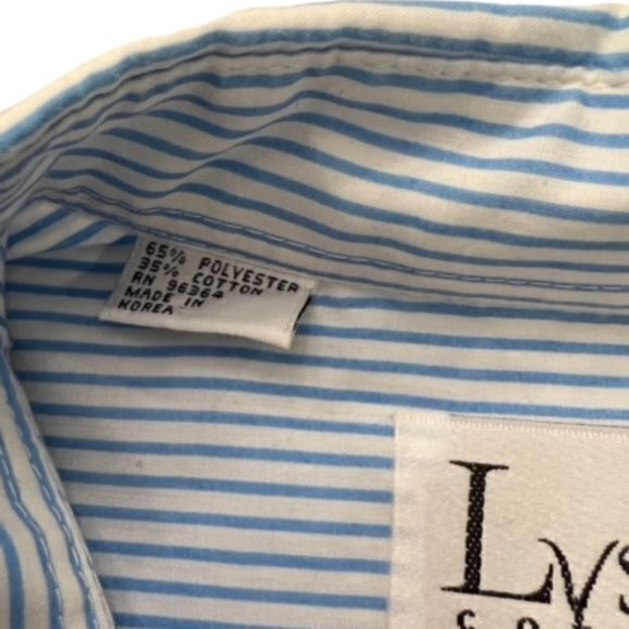 🛍️2 for $25 Sale🛍️ Embroidered Shoe Fashion Striped Long‎ Sleeve Button Up XL - Picture 3 of 11